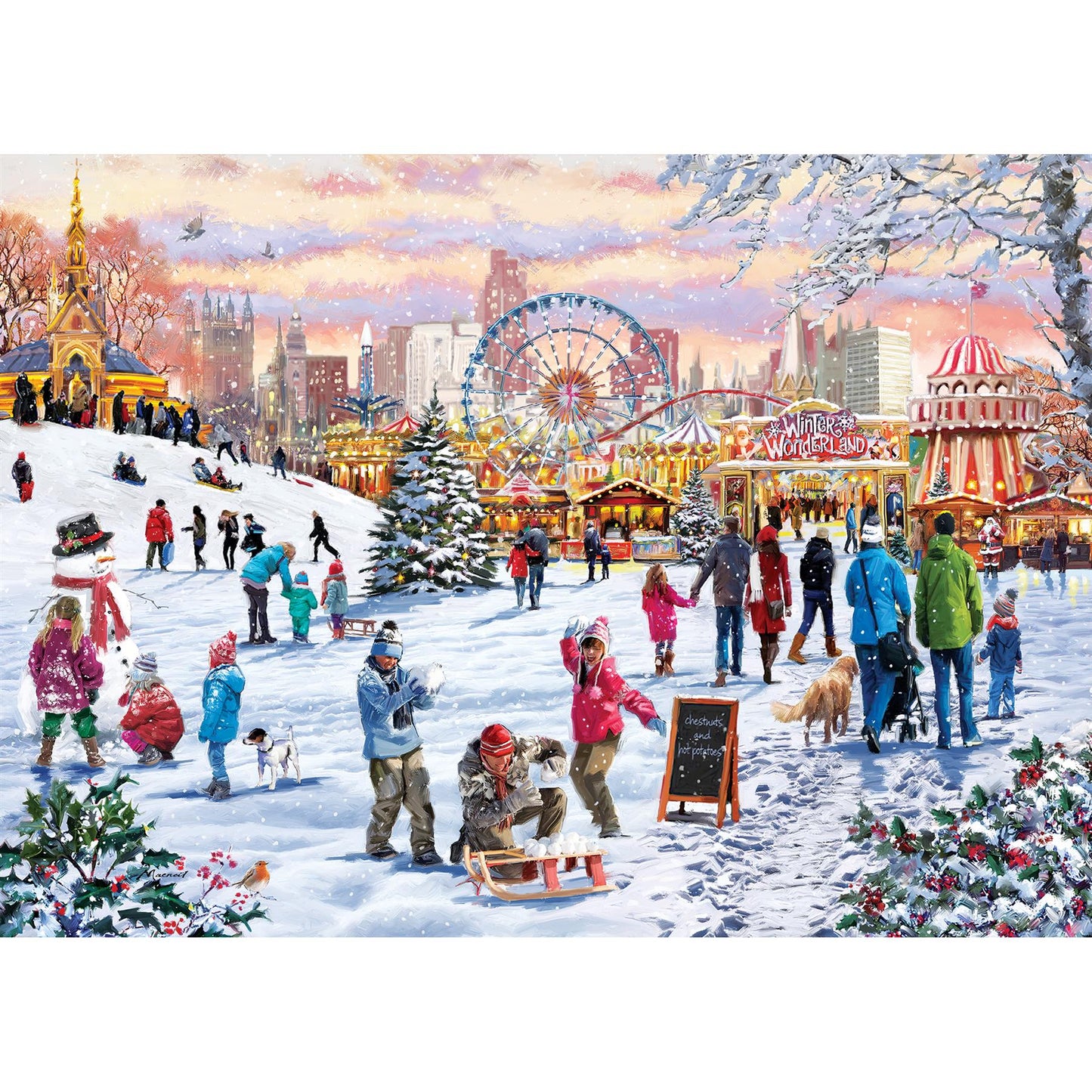 Hyde Park Winter Wonderland 1000 Piece Jigsaw Puzzle