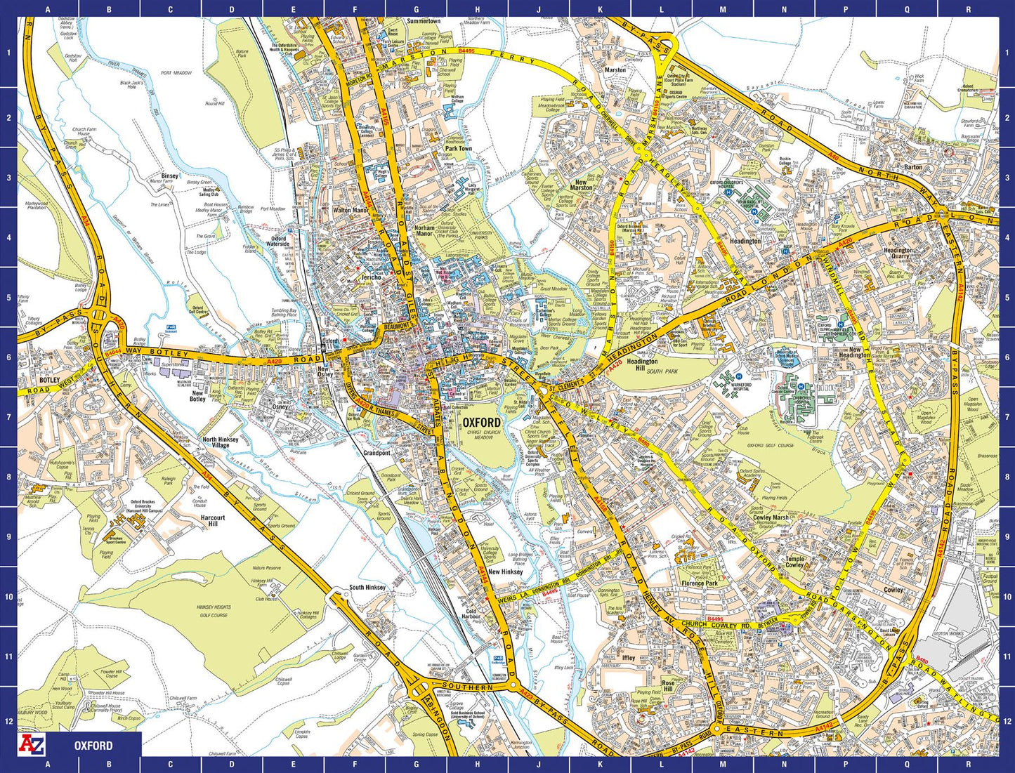 A to Z Map of Oxford 1000 Piece Jigsaw