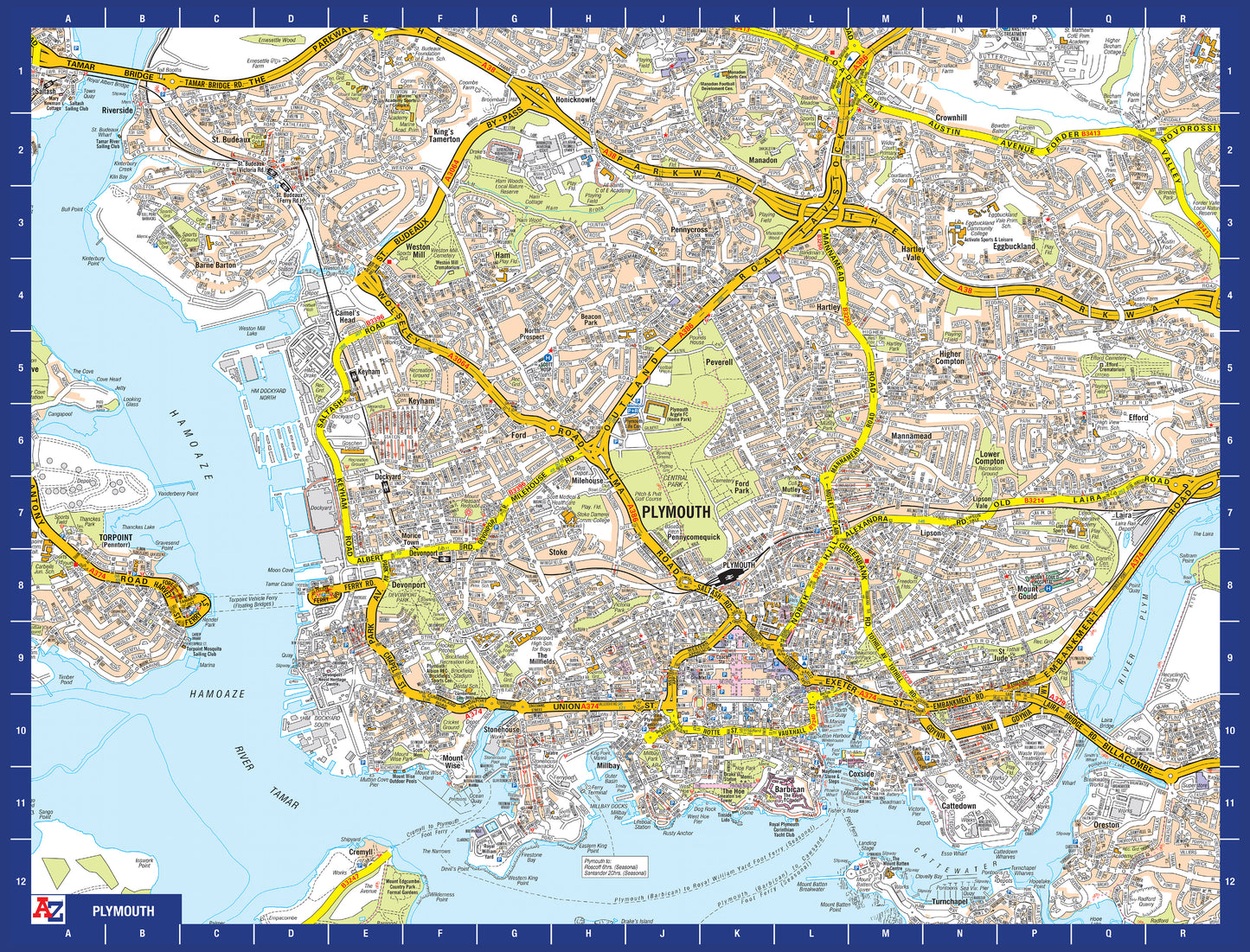 A to Z Map of Plymouth 1000 Piece Jigsaw