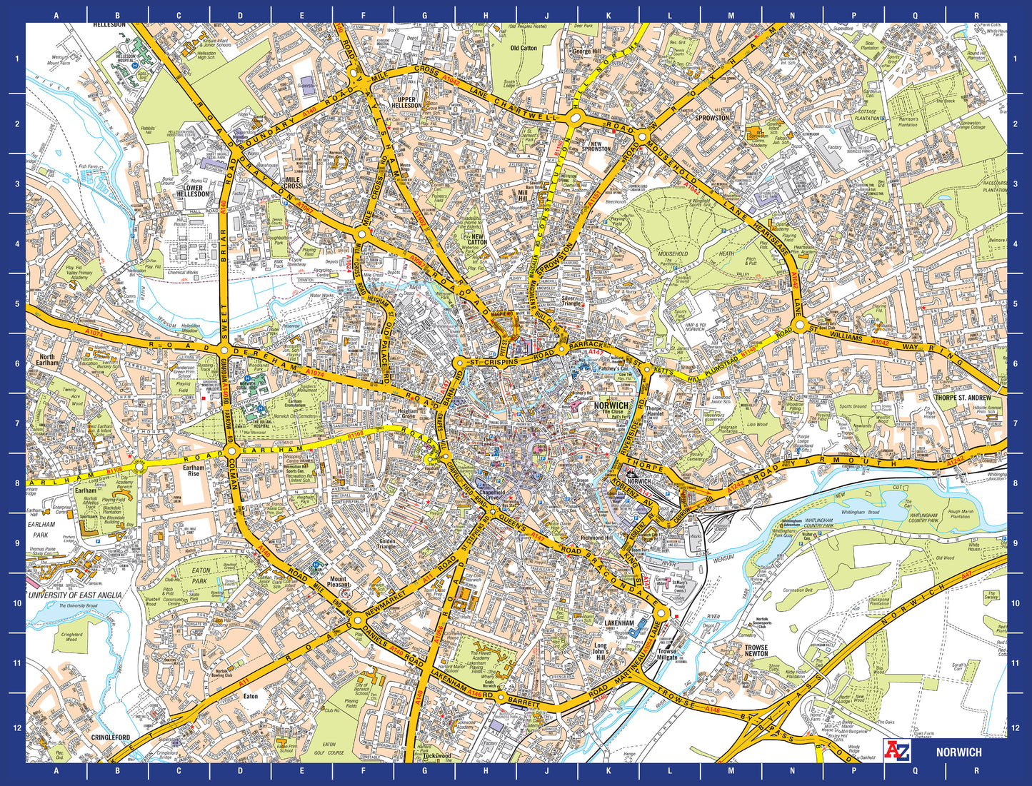 A to Z Map of Norwich 1000 Piece Jigsaw