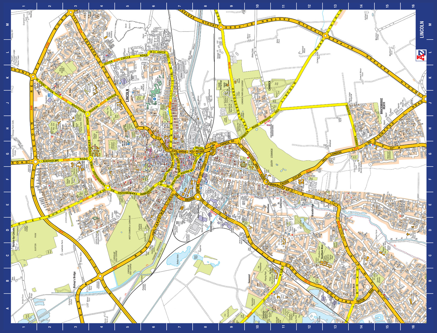 A to Z Map of Lincoln 1000 Piece Jigsaw