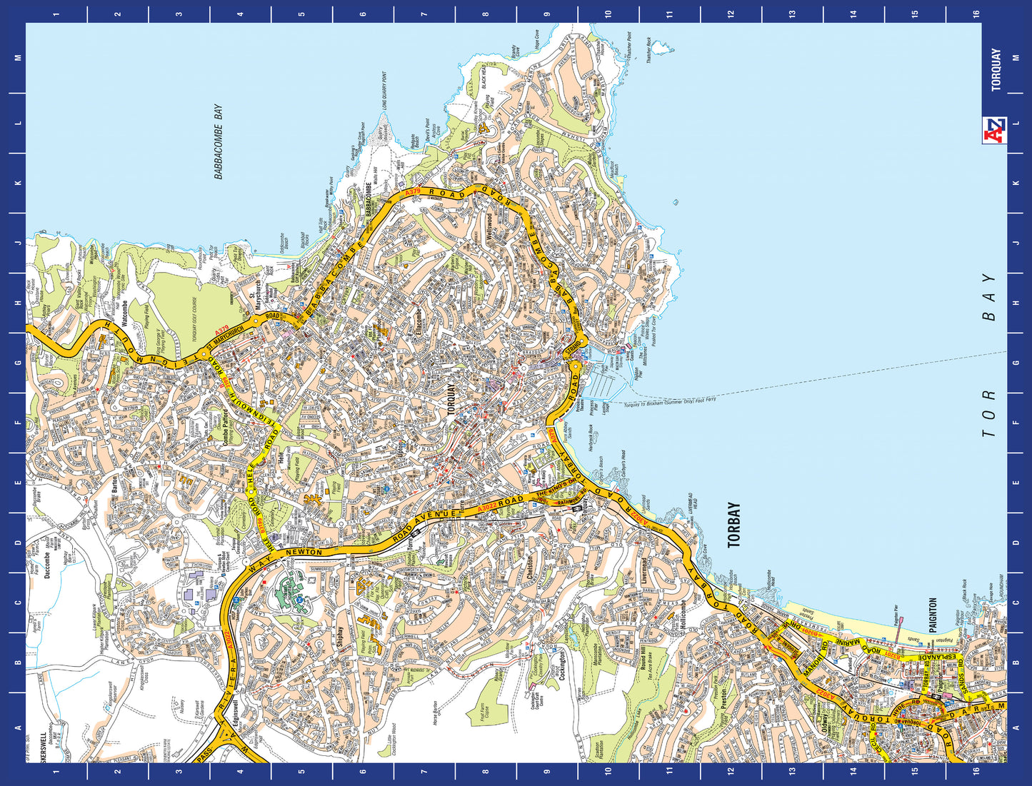 A to Z Map of Torquay 1000 Piece Jigsaw