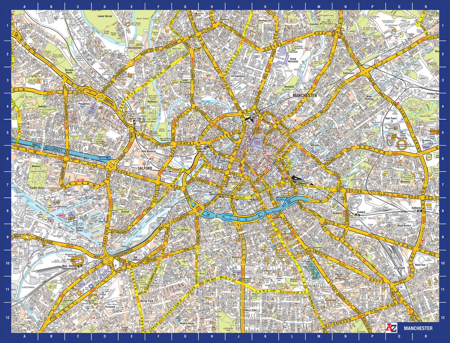 A to Z Map of Manchester 1000 Piece Jigsaw