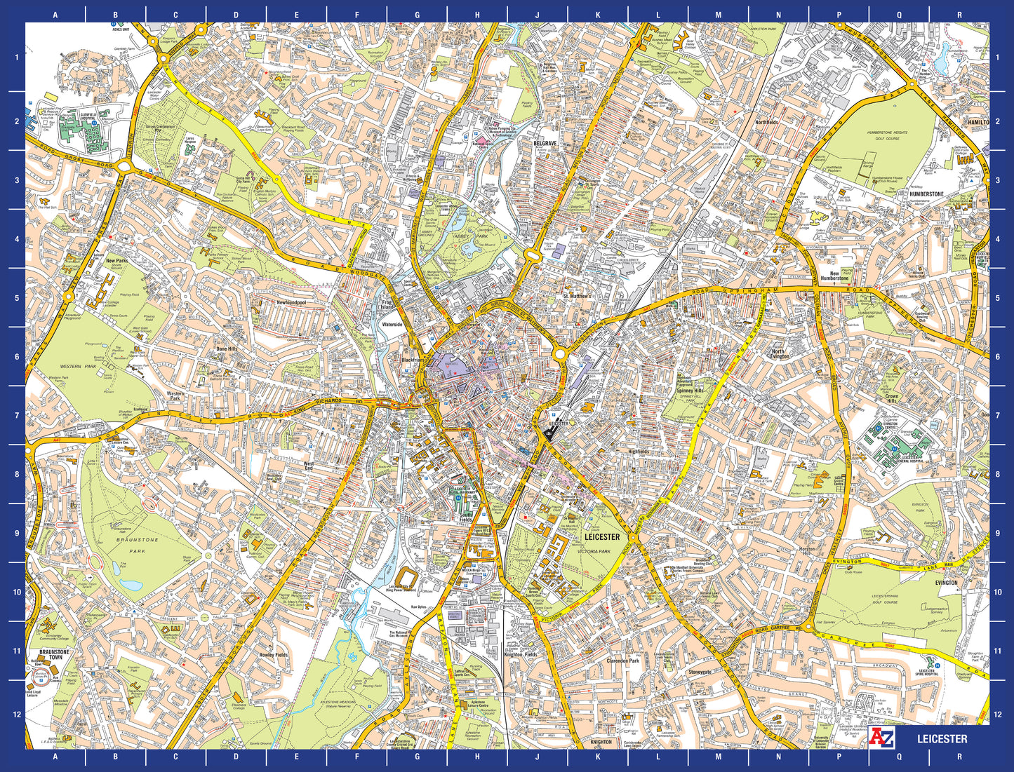 A to Z Map of Leicester 1000 Piece Jigsaw