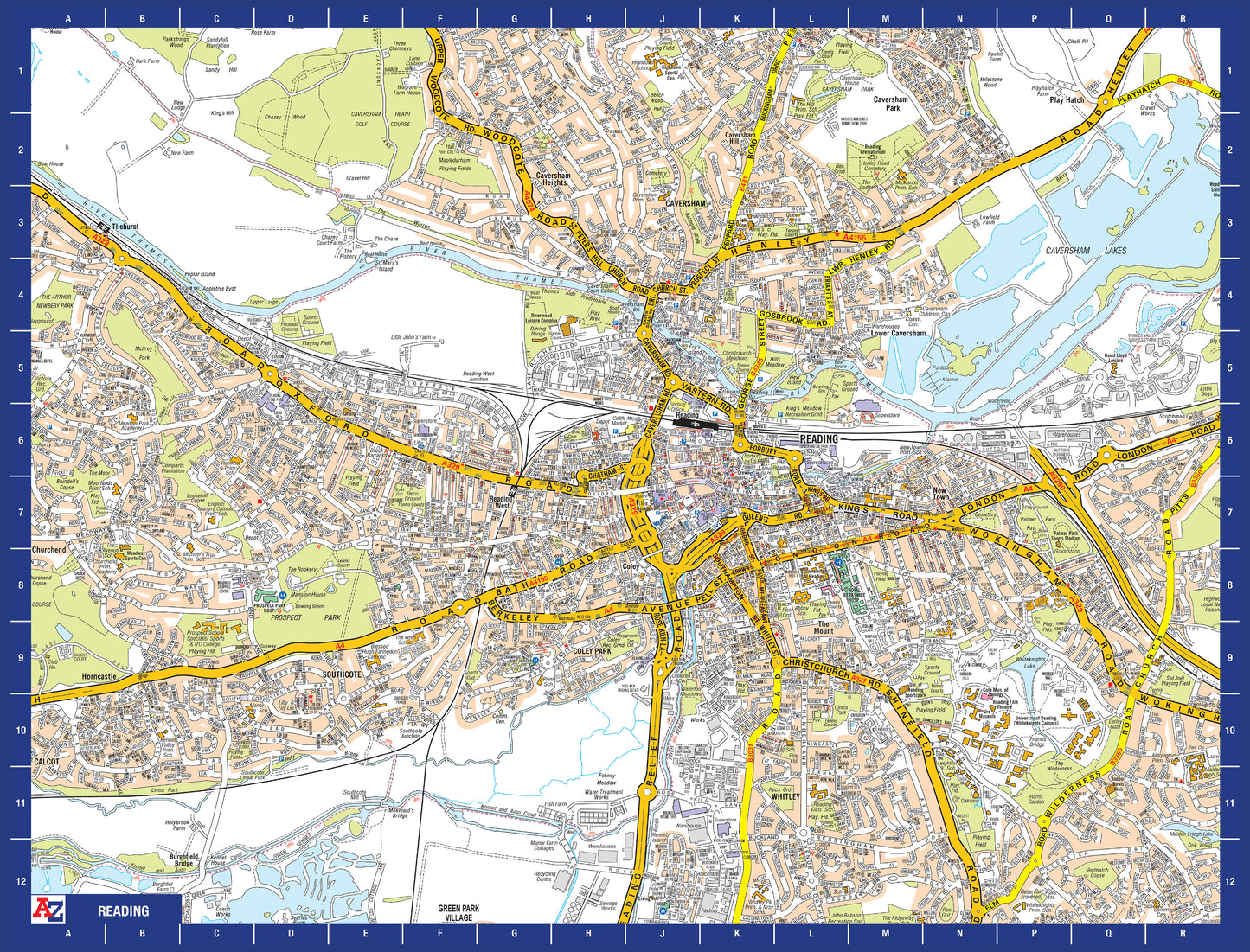 A to Z Map of Reading 1000 Piece Jigsaw