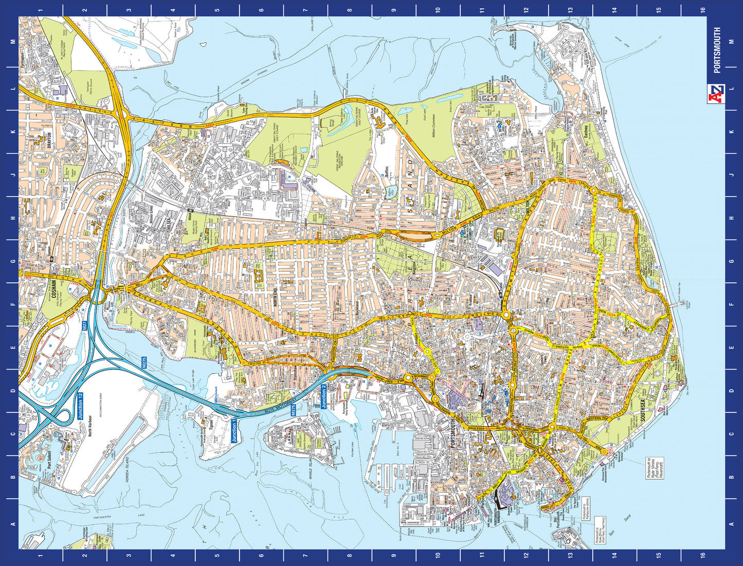 A to Z Map of Portsmouth 1000 Piece Jigsaw