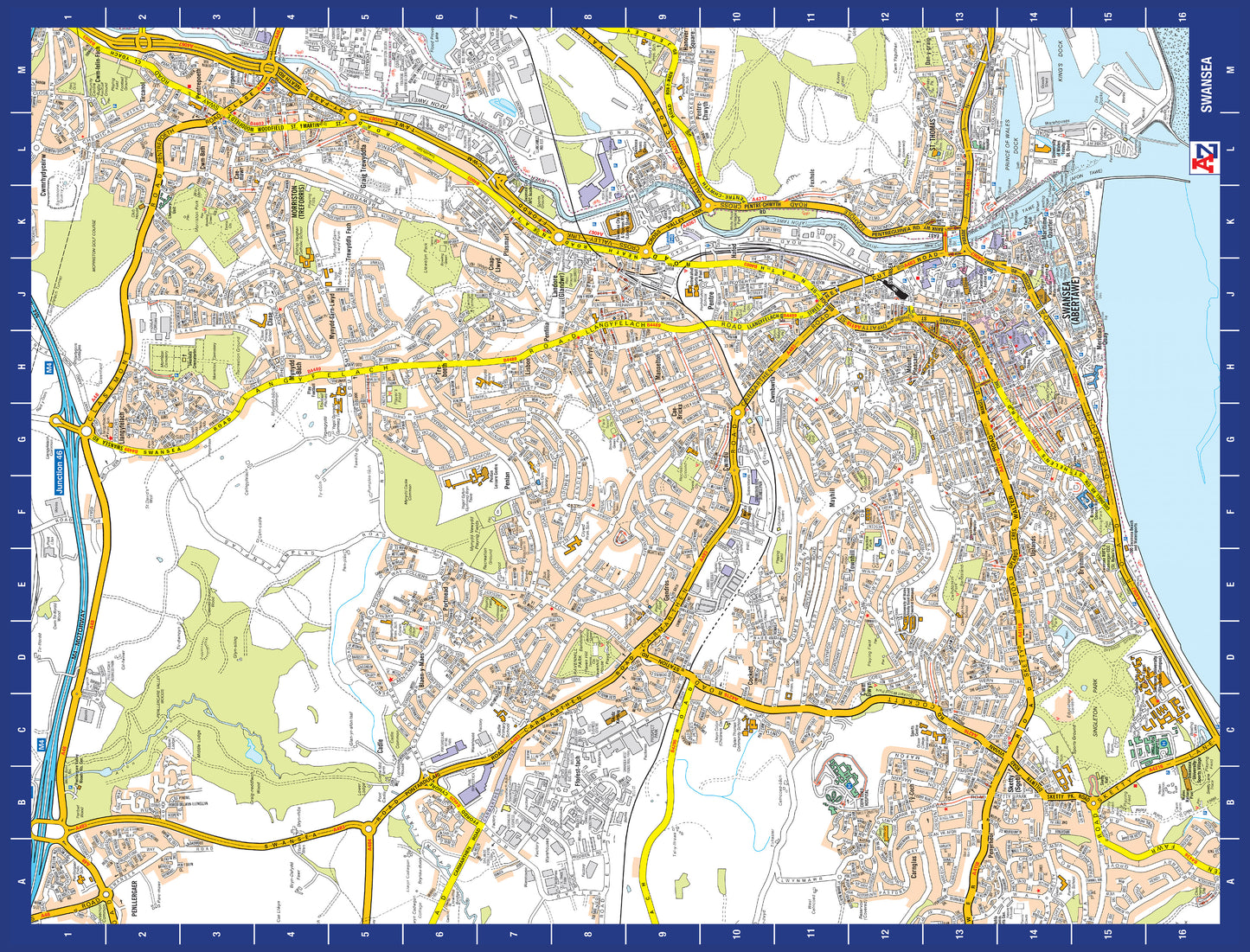 A to Z Map of Swansea 1000 Piece Jigsaw