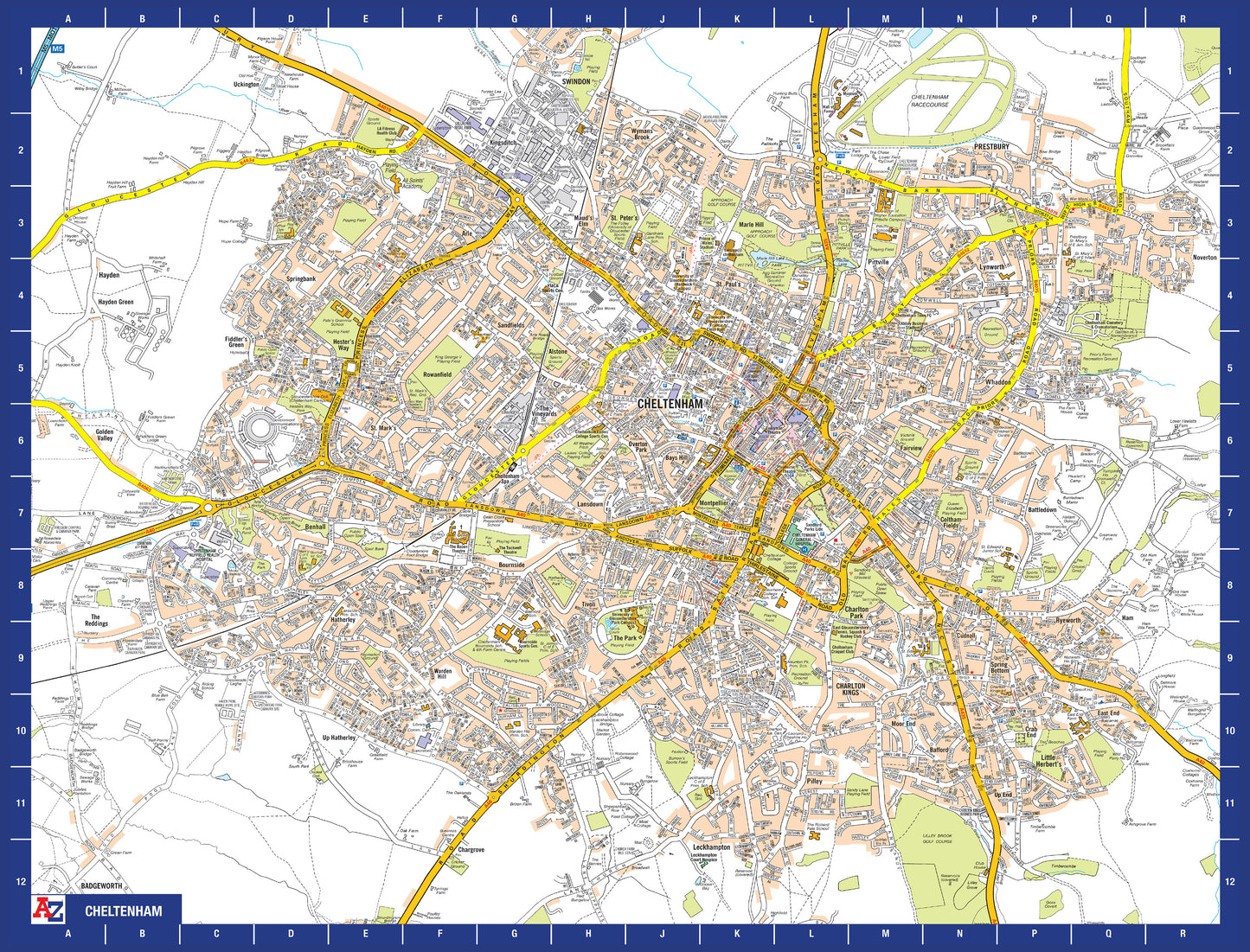 A to Z Map of Cheltenham 1000 Piece Jigsaw