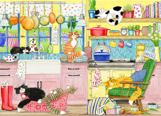 Catastrophe Cottage 4 x 500 Piece Jigsaw Puzzle