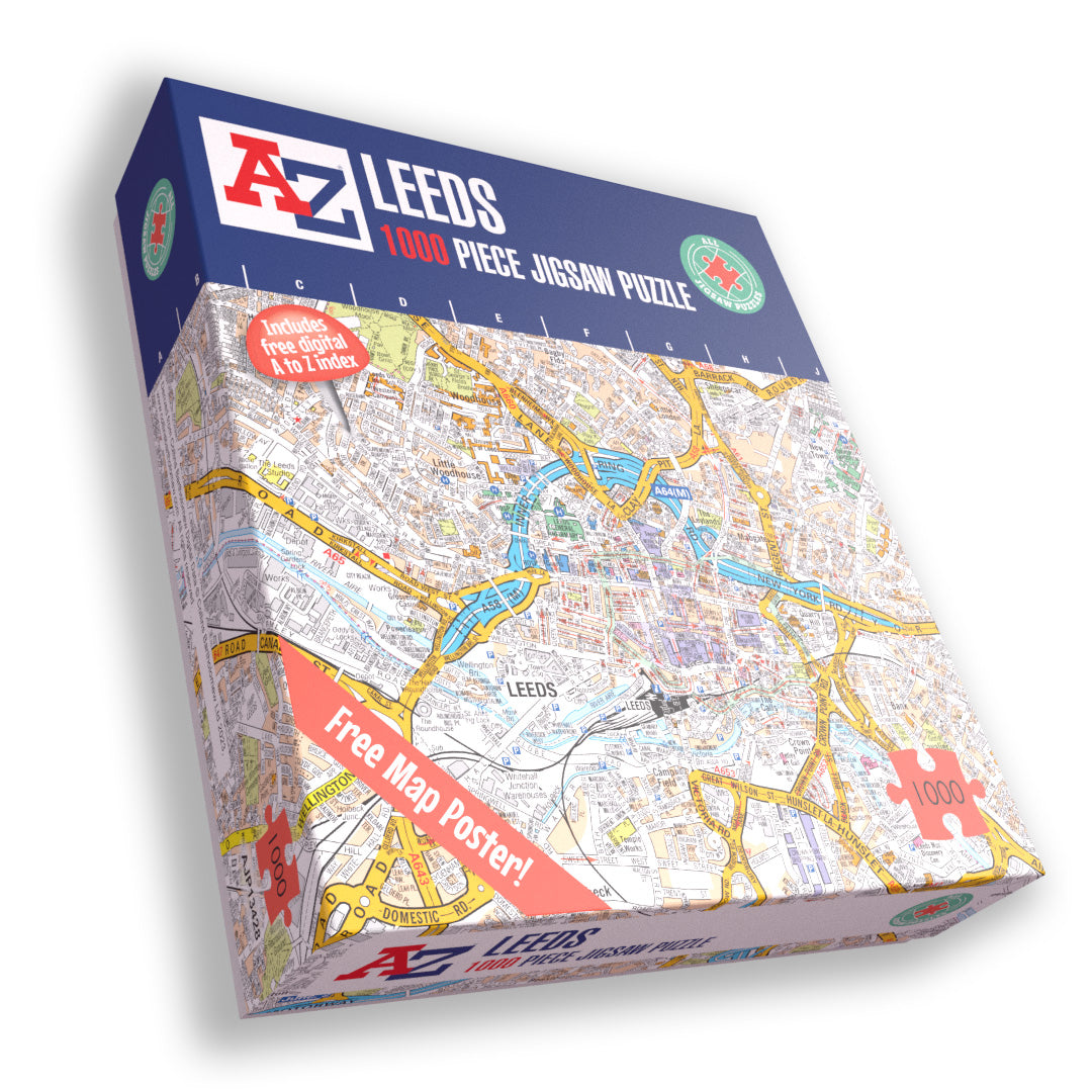 A to Z Map of Leeds 1000 Piece Jigsaw