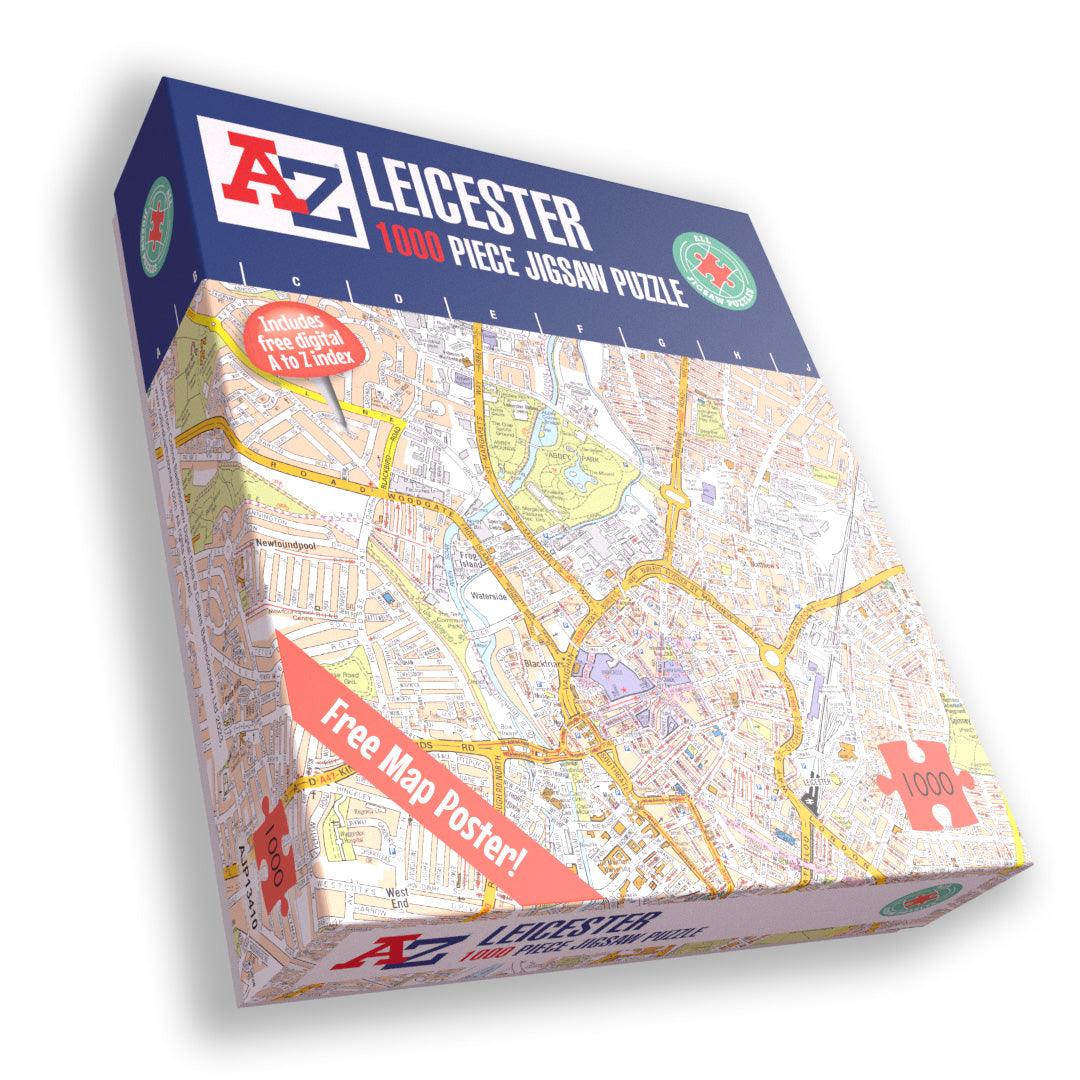 A to Z Map of Leicester 1000 Piece Jigsaw