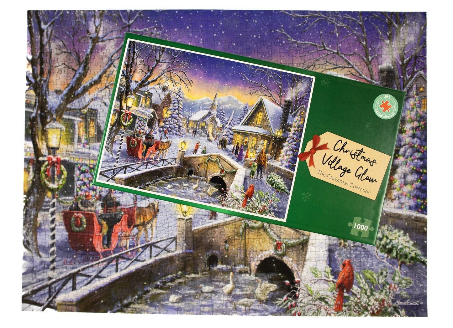 Christmas Village Glow 1000 Piece Jigsaw Puzzle