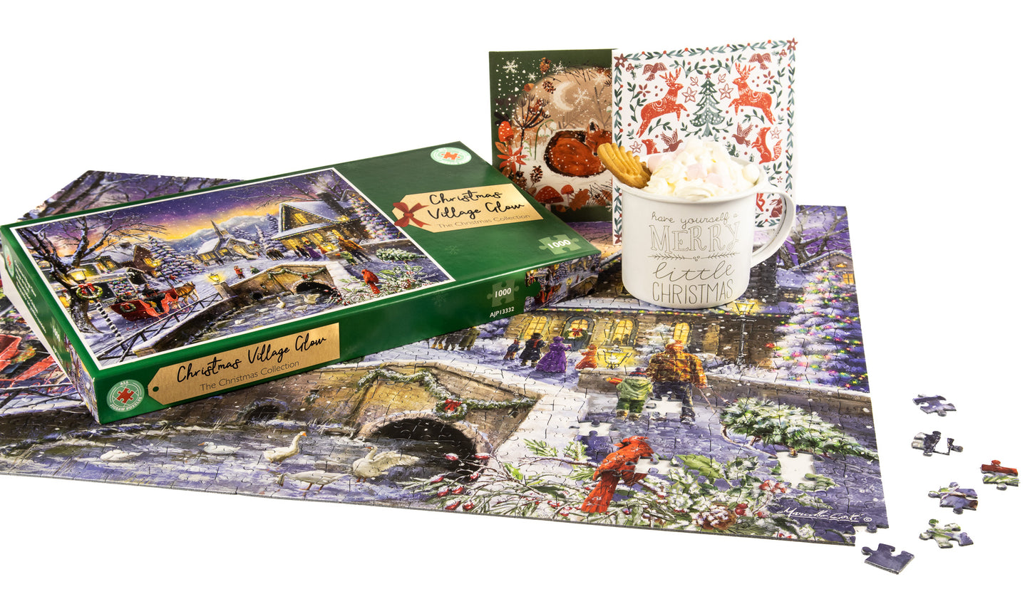 Christmas Village Glow 1000 Piece Jigsaw Puzzle