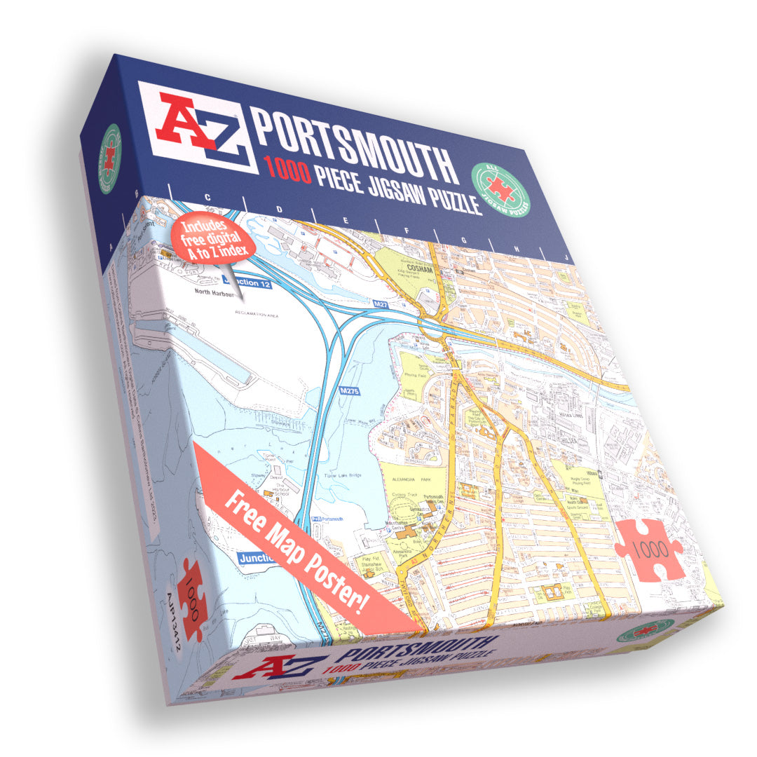 A to Z Map of Portsmouth 1000 Piece Jigsaw