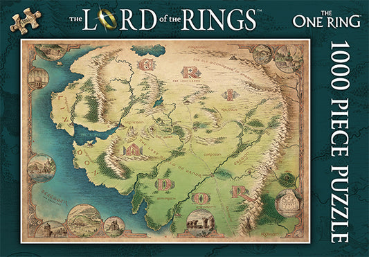 The One Ring: Eriador Map 1000 Piece Jigsaw Puzzle