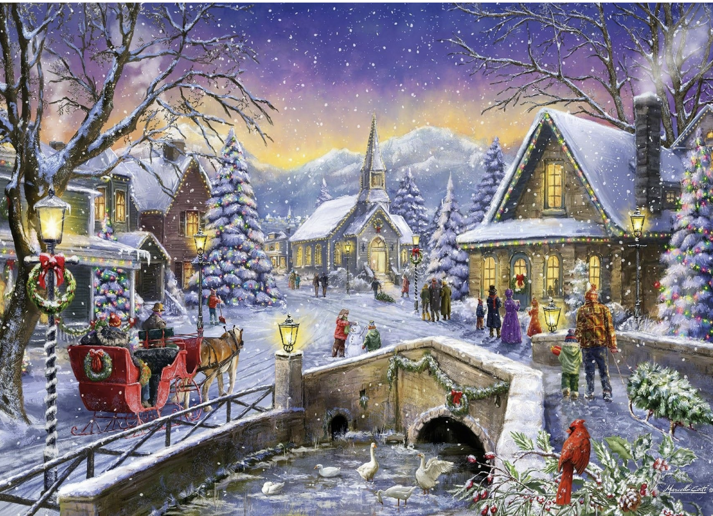 Classical Christmas 2 x 1000 Piece Jigsaw Puzzle Bundle