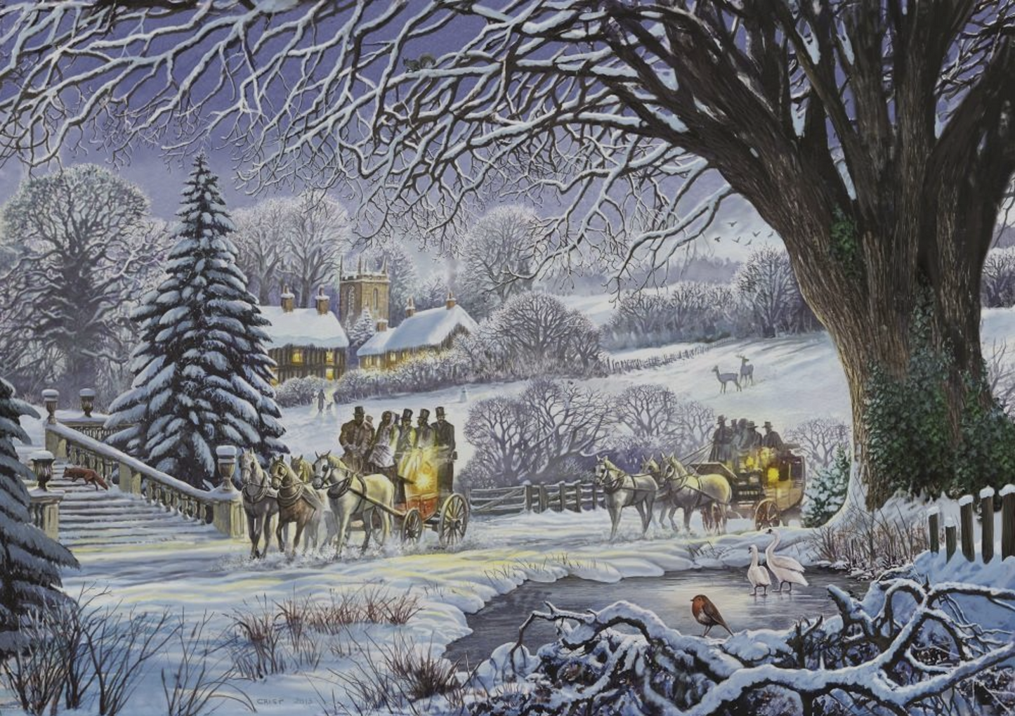 Classical Christmas 2 x 1000 Piece Jigsaw Puzzle Bundle