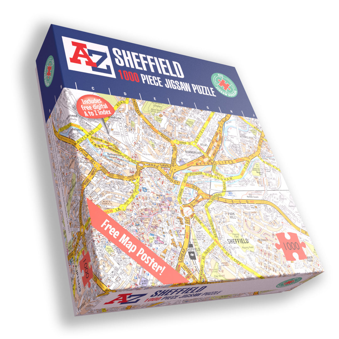 A to Z Map of Sheffield 1000 Piece Jigsaw