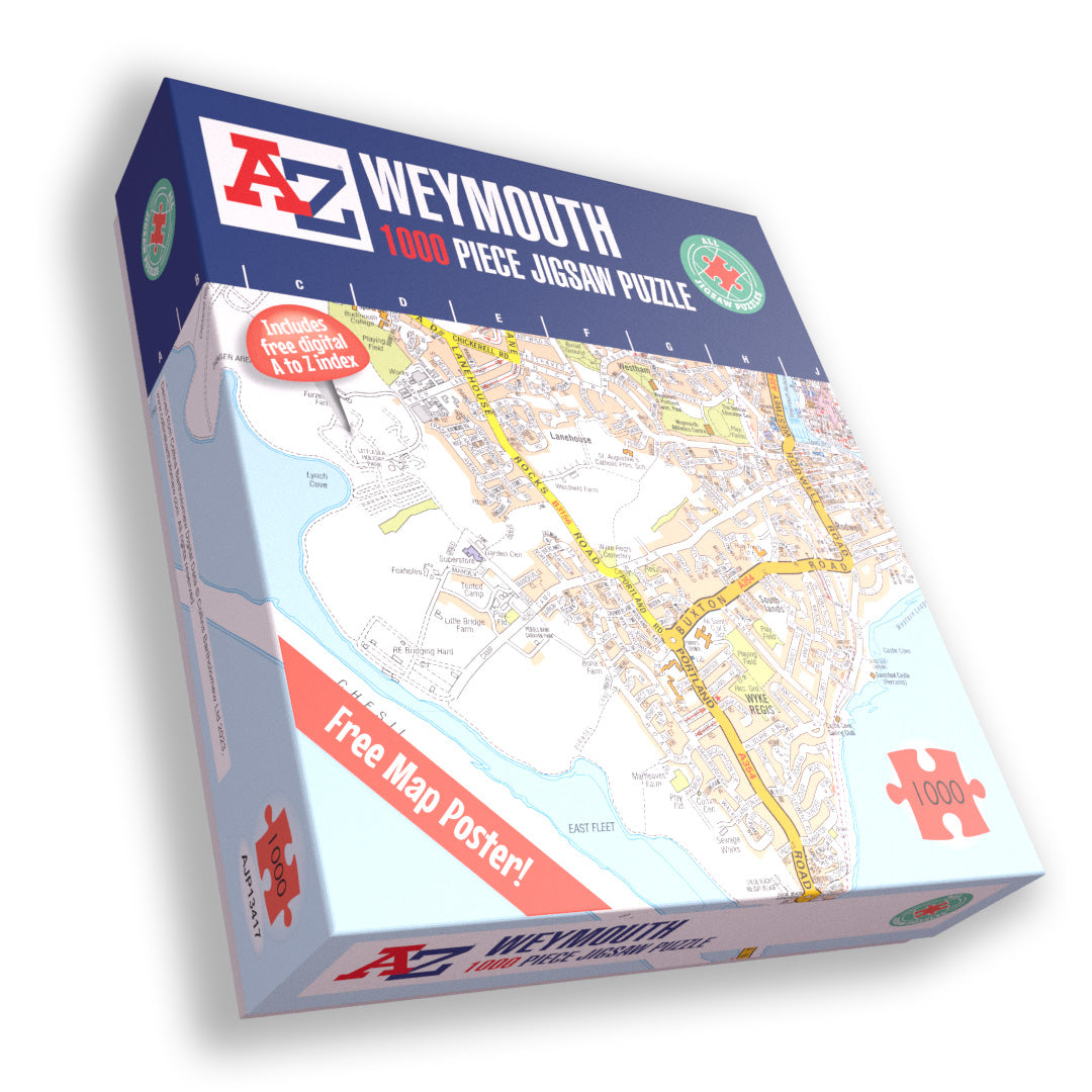 A to Z Map of Weymouth 1000 Piece Jigsaw