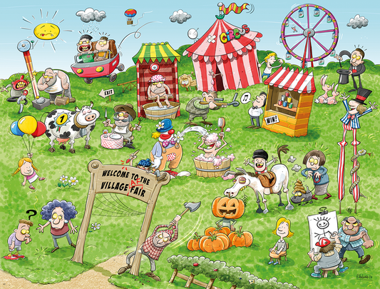 Chaos at the Village Fair - No.7 1000 Piece Jigsaw Puzzles