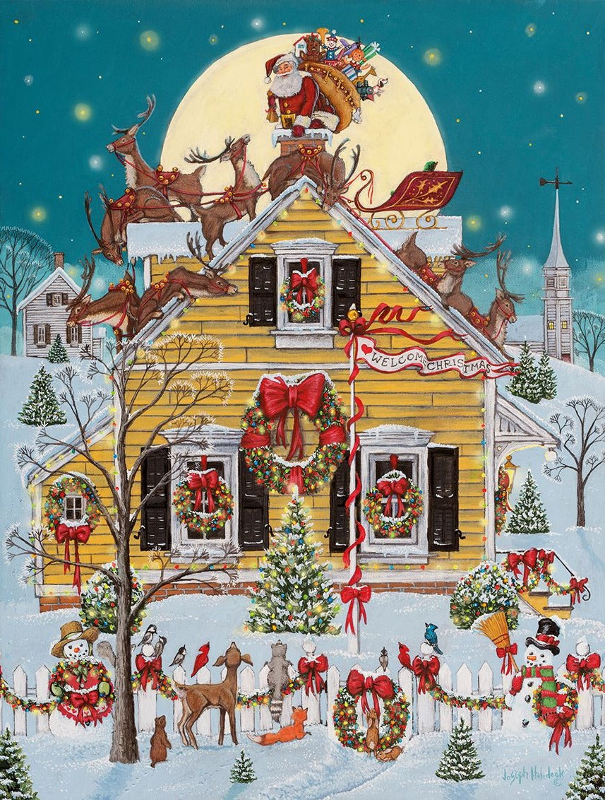 A Visit from St Nick 1000 or 500 Piece Jigsaw Puzzle