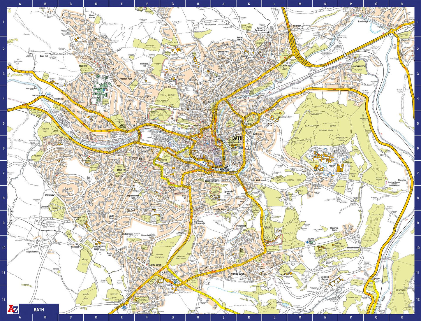 A to Z Map of Bath 1000 Piece Jigsaw