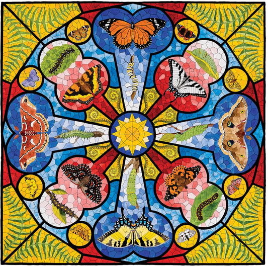 David Cohen: Butterfly Rose Window 1000 Piece Jigsaw Puzzle