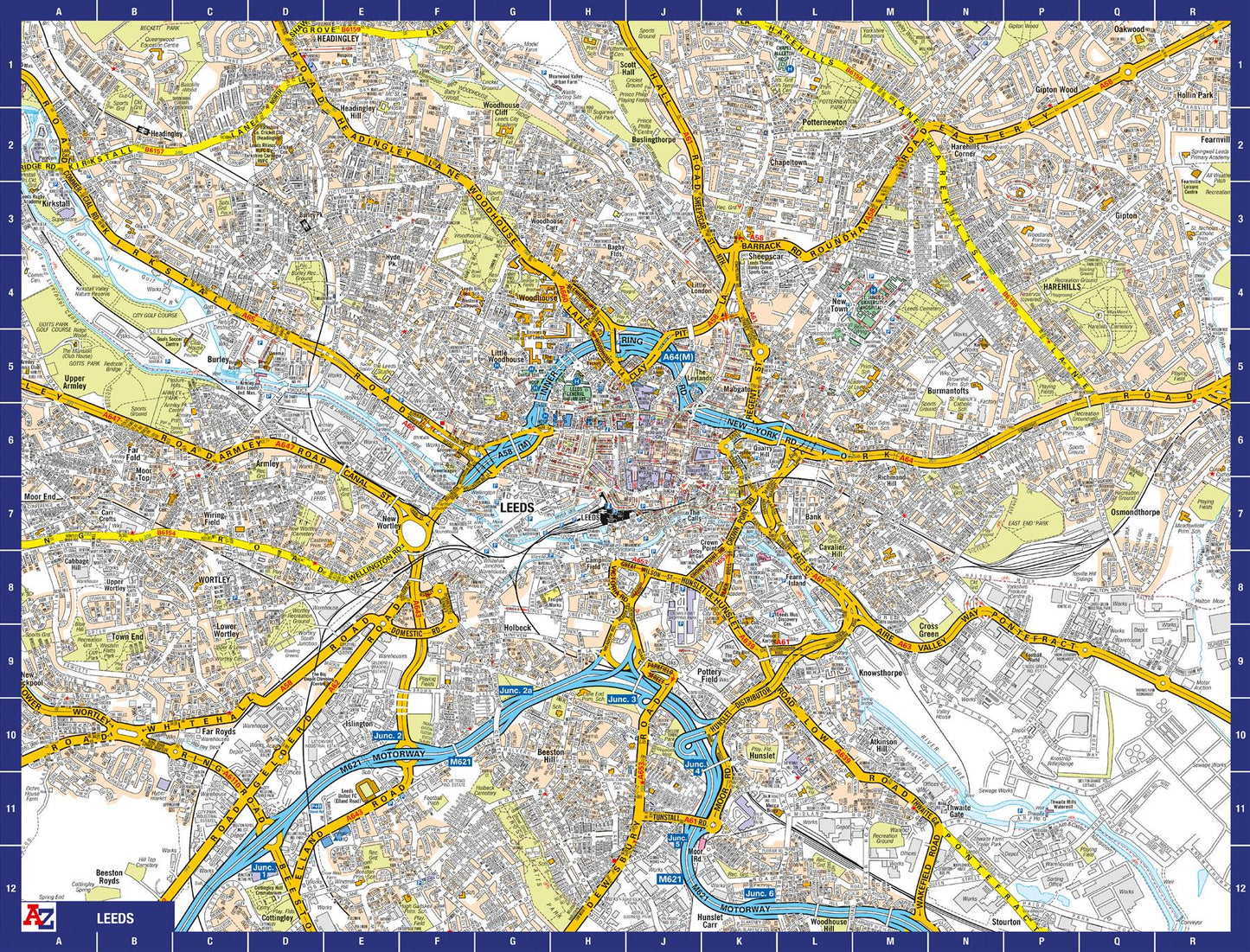 A to Z Map of Leeds 1000 Piece Jigsaw