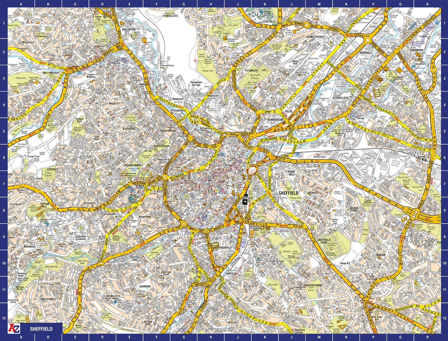 A to Z Map of Sheffield 1000 Piece Jigsaw