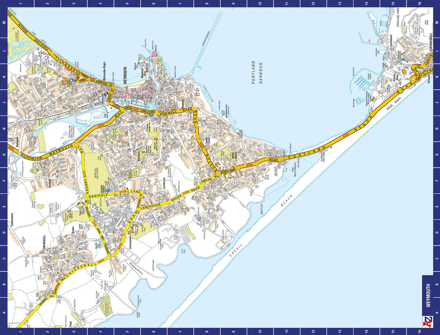A to Z Map of Weymouth 1000 Piece Jigsaw