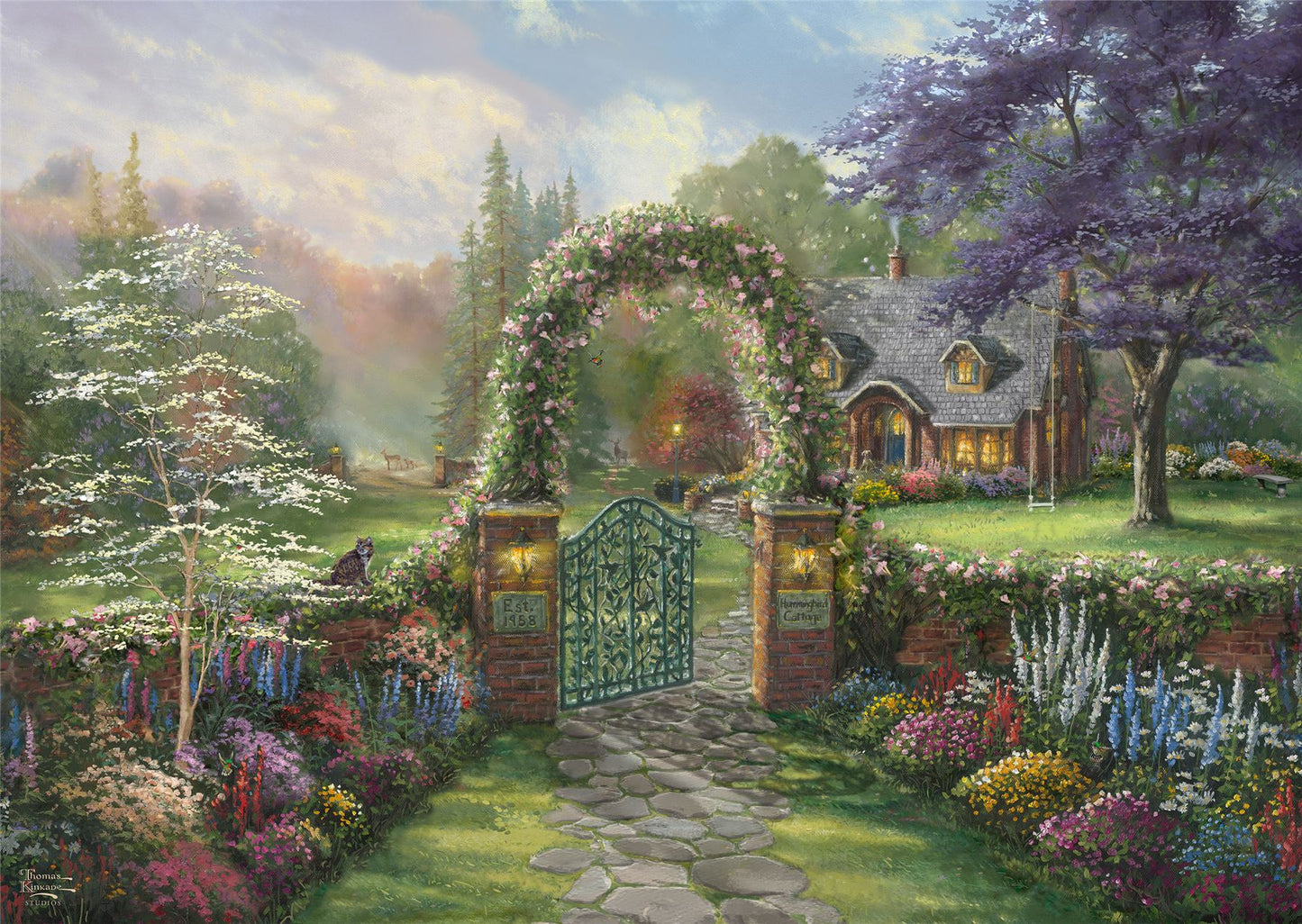 Thomas KinKade: Hummingbird Cottage 1000 Piece Jigsaw Puzzle