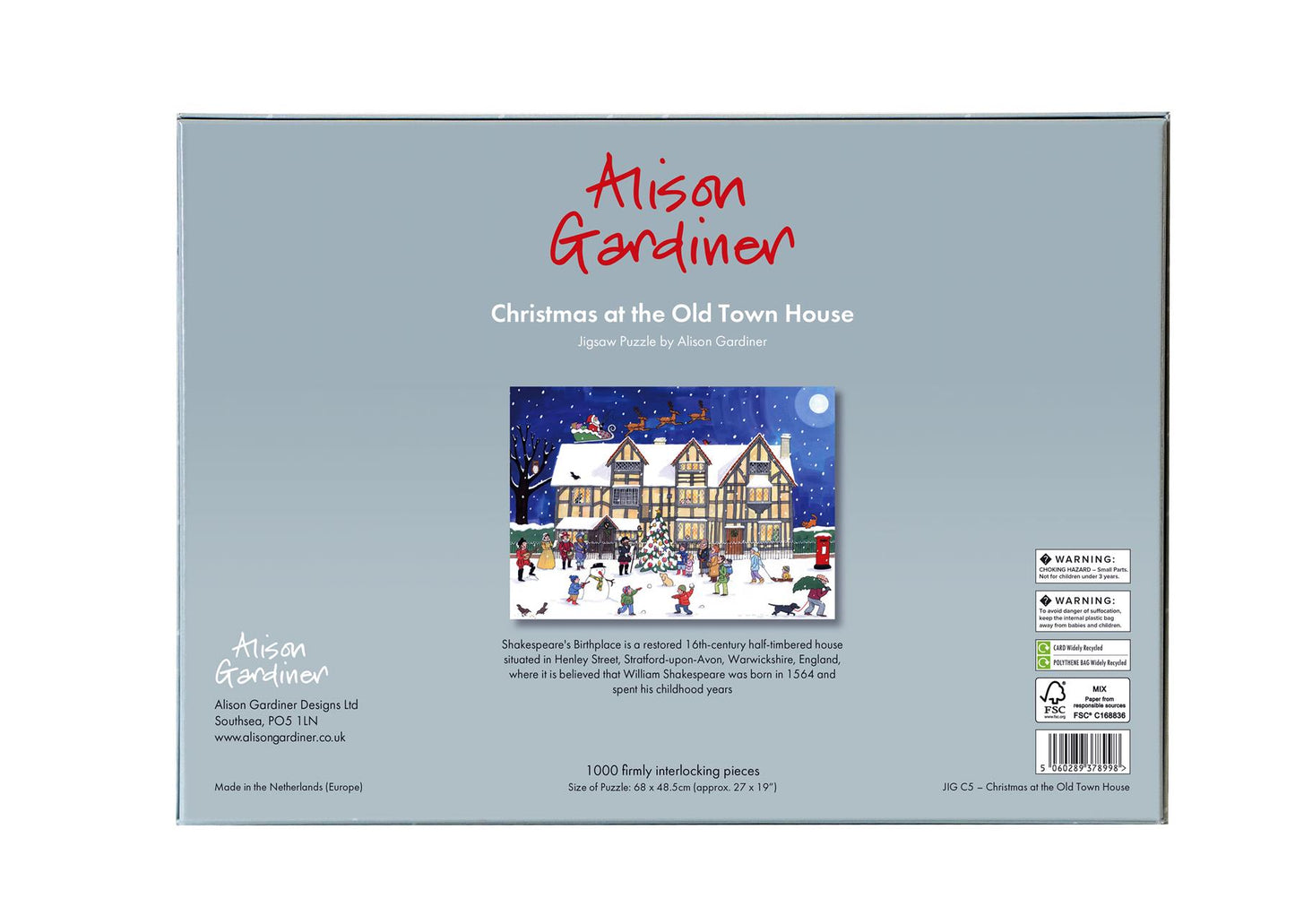 Christmas at the Old Town House 1000 Piece Jigsaw Puzzle