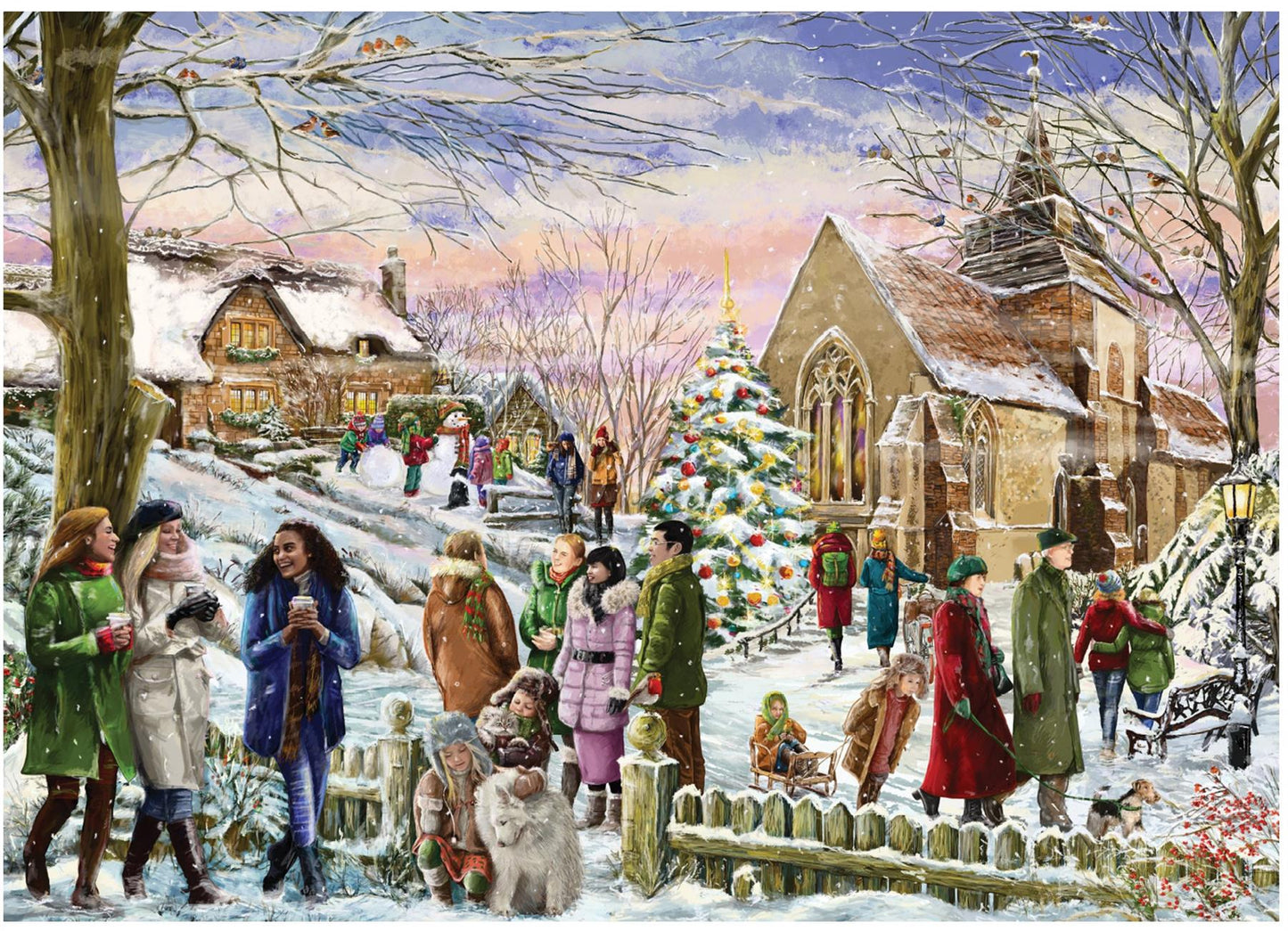 Festive Village 1000 Piece Jigsaw Puzzle