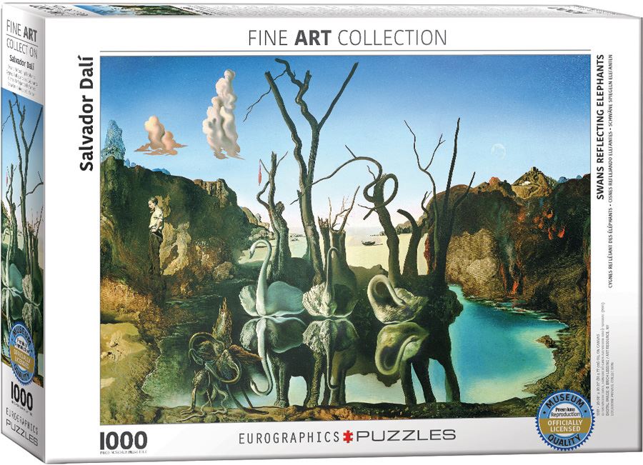 Swans Reflecting Elephants 1000 Piece Jigsaw Puzzle