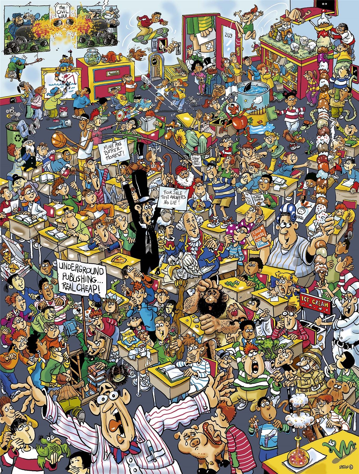 Day at School Len Epstein 1000 Piece Jigsaw Puzzle
