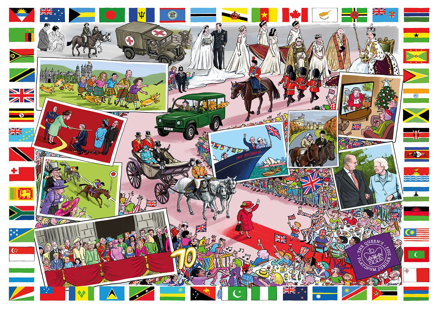 The Queen's Platinum Jubilee 2022 According to Blower Jigsaw Puzzle