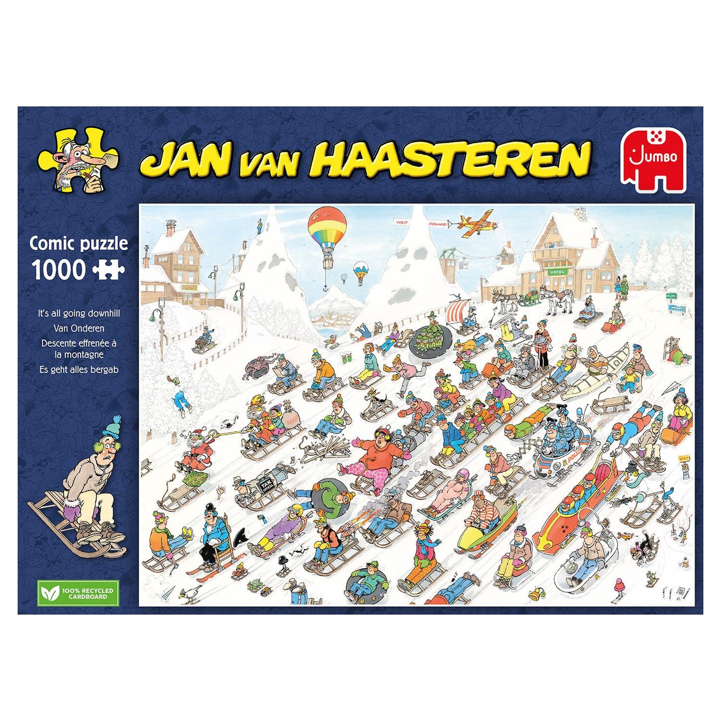 Jan van Haasteren 'It’s All Going Downhill' 1000 Piece Jigsaw Puzzle