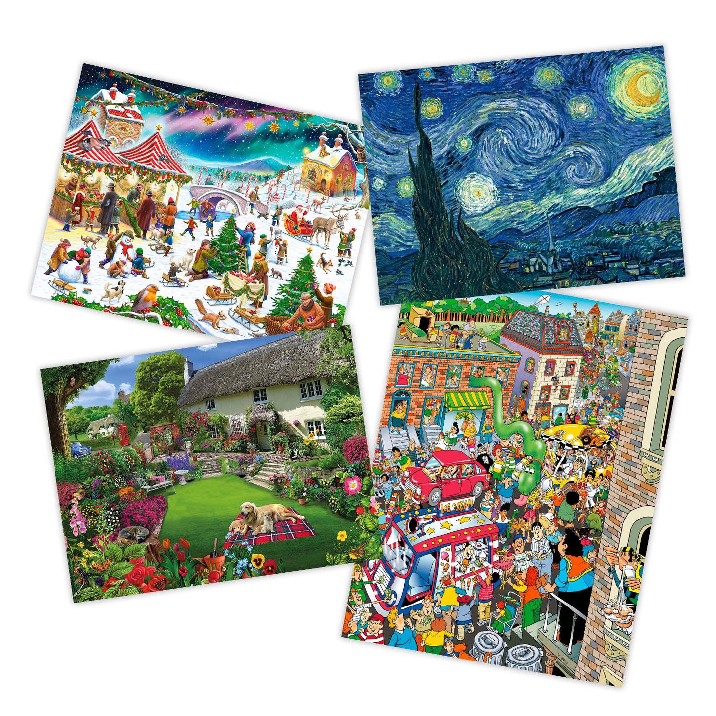 AJP Puzllers' 4 x 1000 Piece Jigsaw Puzzle Set
