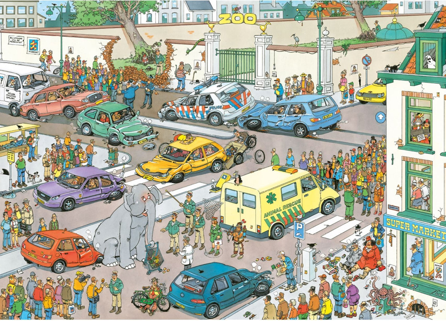 Jan van Haasteren Jumbo Goes Shopping 1000 Piece Jigsaw