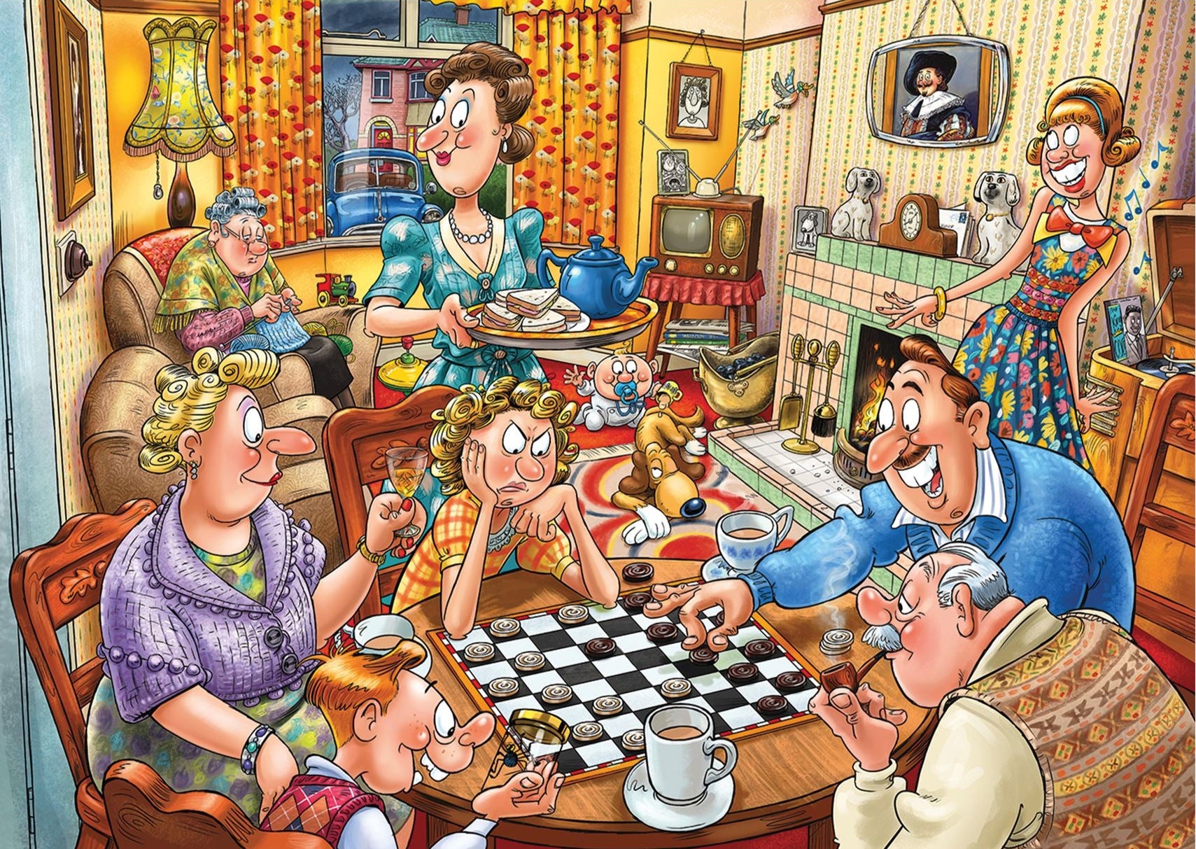 Puzzle 5000 Piezas Puzzle 1000 Piezas Beryl Cook Date Night - Adultos 73.5x51cm Puzzles 1000 Piezas