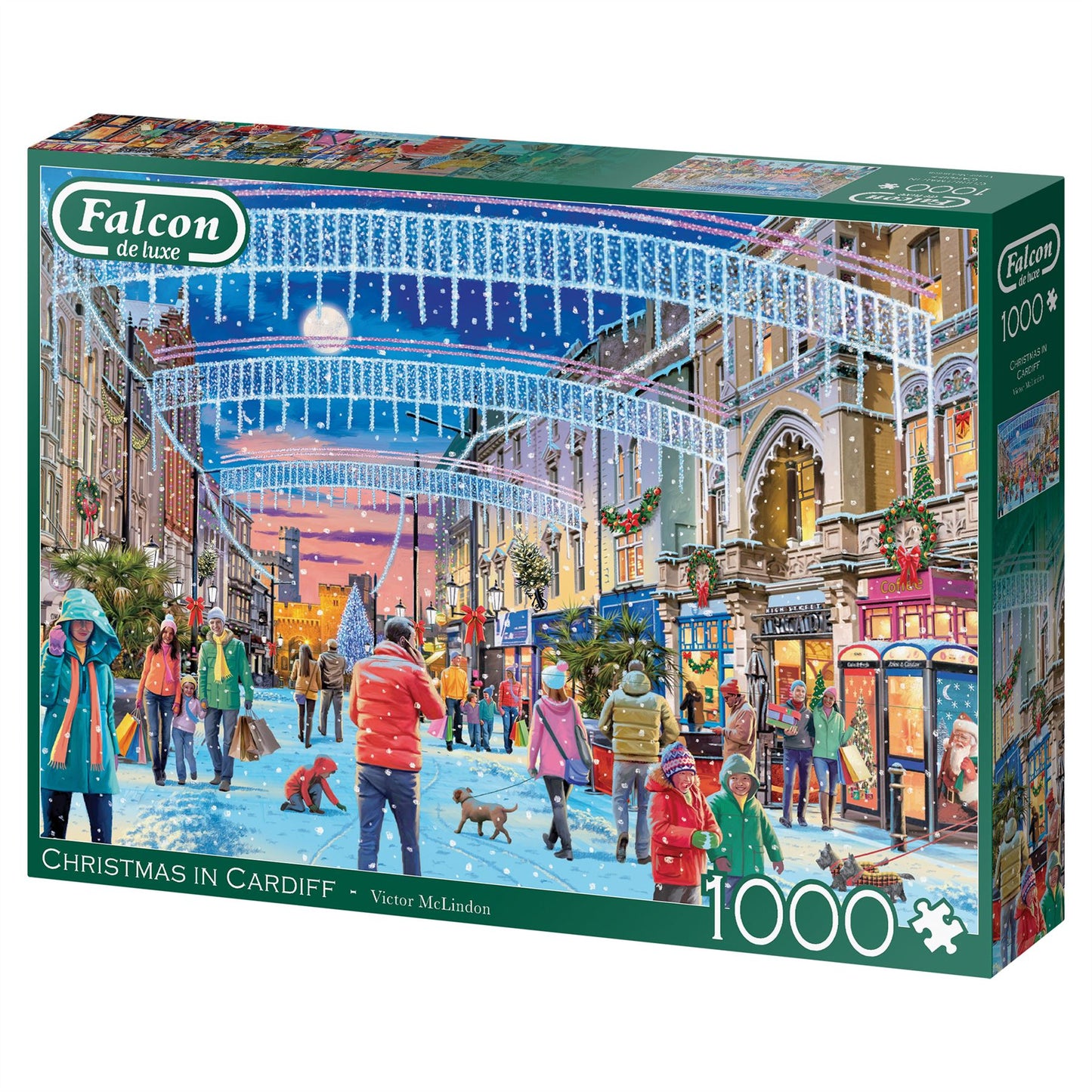 Christmas in Cardiff 1000 Piece jigsaw puzzle box 2
