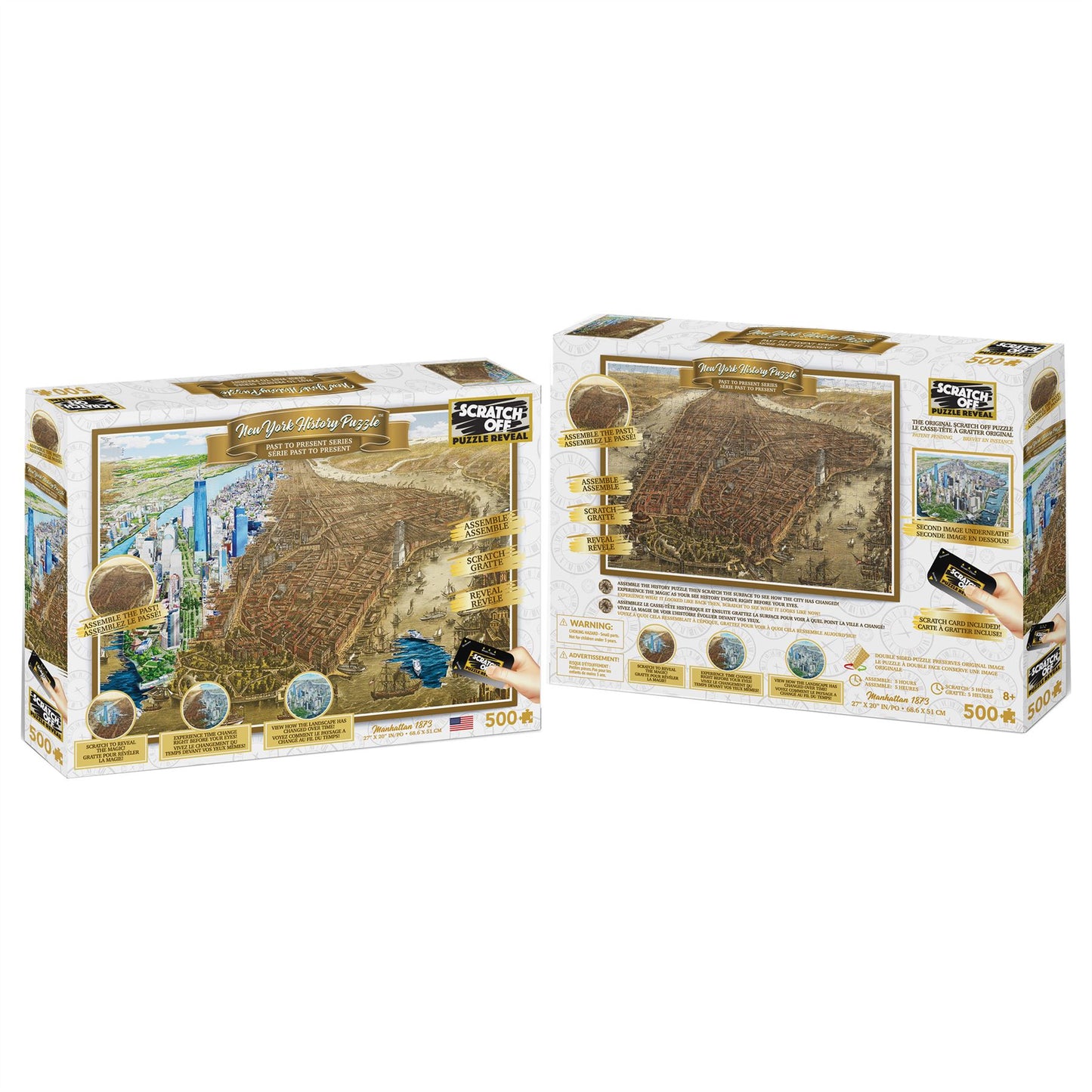 New York Scratch Off 500 Piece Jigsaw Puzzle box