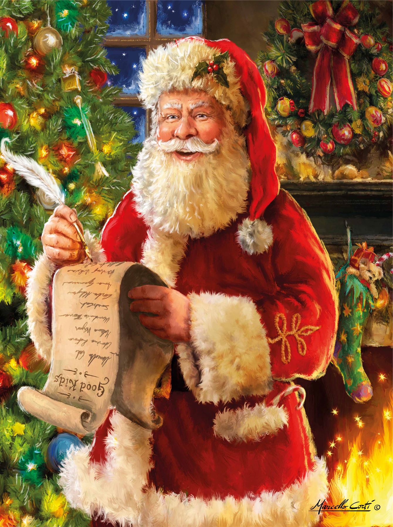 Checking His List - 300 Piece Wooden Jigsaw Puzzle