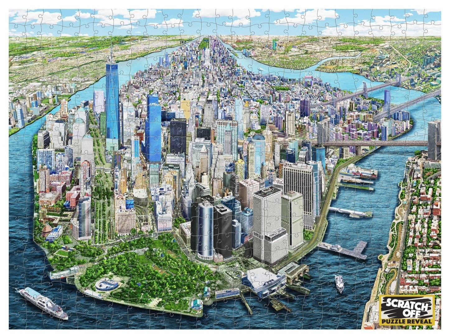 New York Scratch Off 500 Piece Jigsaw Puzzle New, New York
