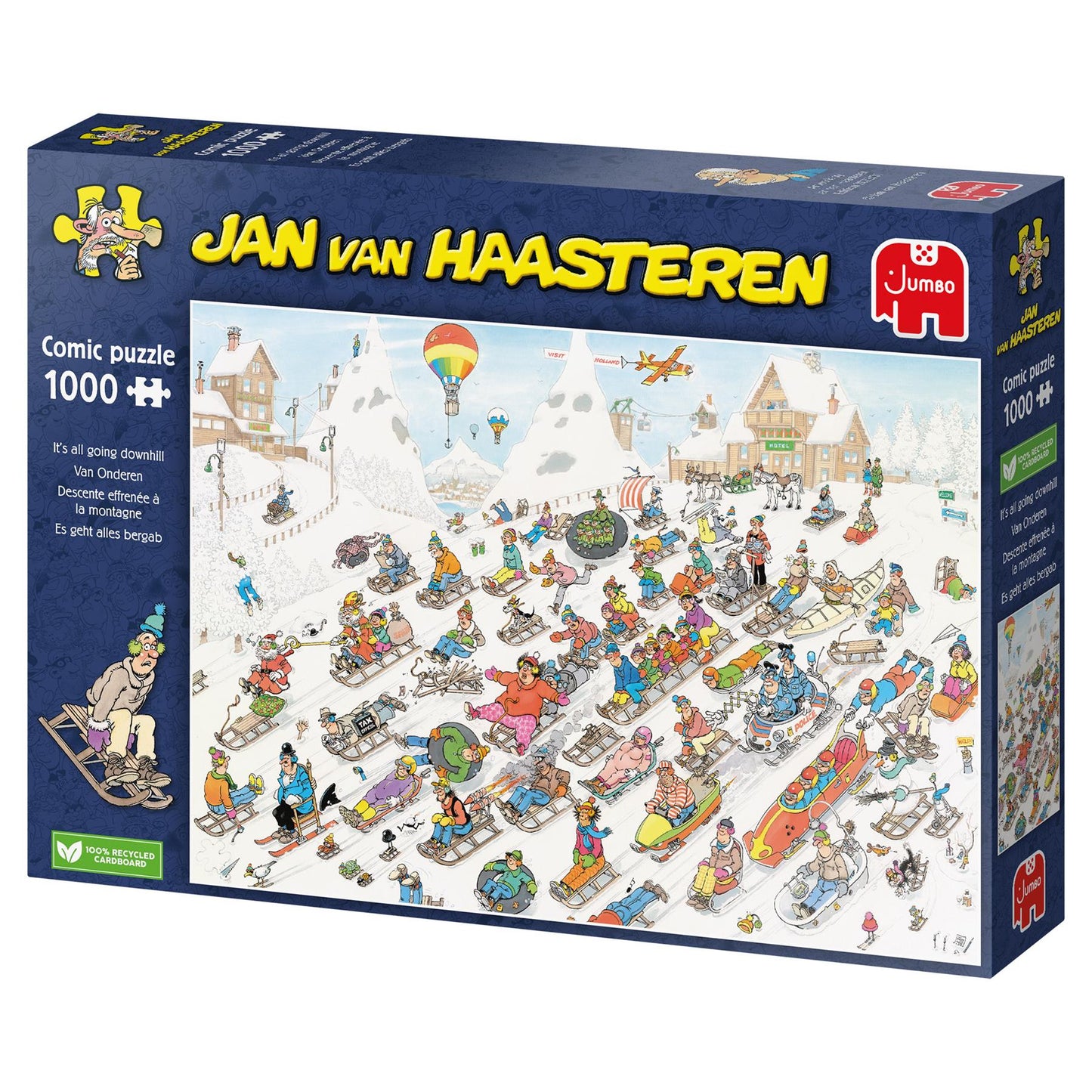 Jan van Haasteren 'It’s All Going Downhill' 1000 Piece Jigsaw Puzzle