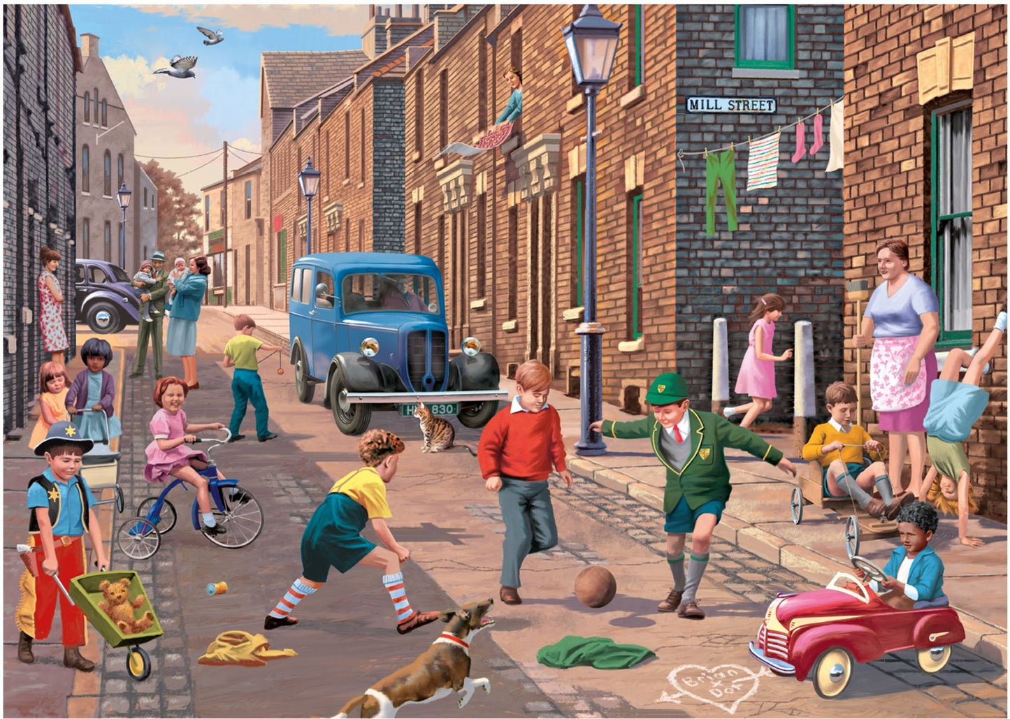 Playing in the Street 2 x 500 Piece Jigsaw Puzzle 1