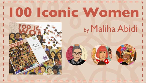 100 Iconic Women 500 or 1000 Piece Jigsaw Puzzle