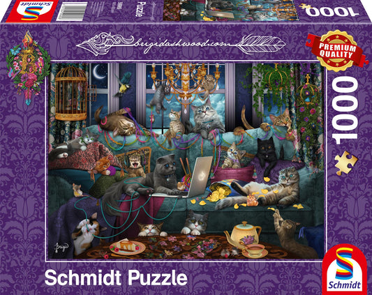 Brigid Ashwood: Quarantine Cats 1000 Piece Jigsaw Puzzle