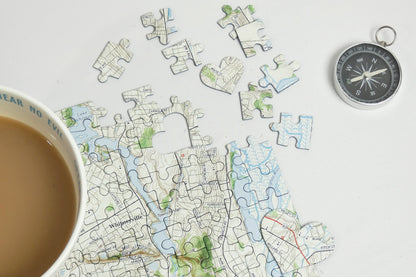 I Love You - Hometown US Map Puzzle (Satellite & Topographic)