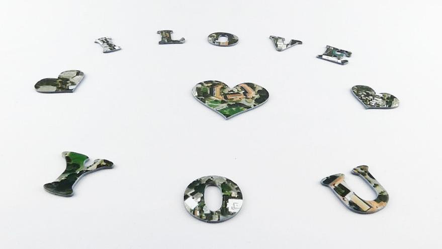 I Love You - Hometown US Map Puzzle (Satellite & Topographic)